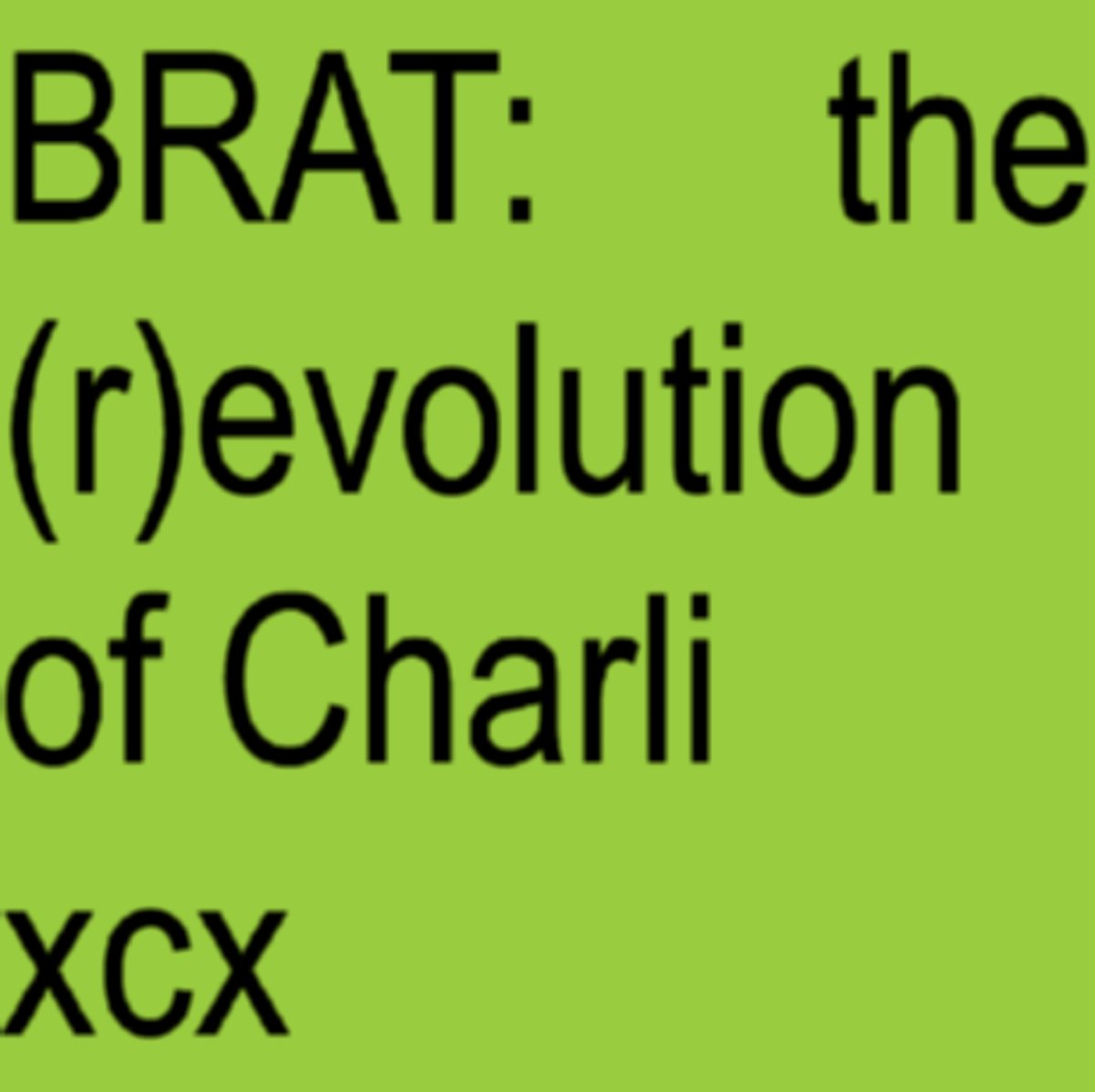 Graphic via Charli xcx's BRAT generator